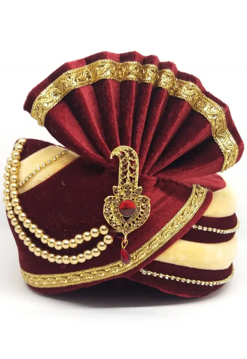 Embellished Velvet Turban/Pagri For parties & ocassionaly wear