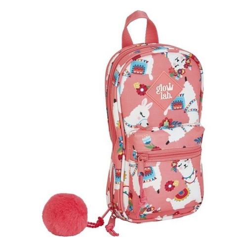 Backpack Pencil Case Glow Lab Llamas 12 x 23 x 5 cm Multicolour