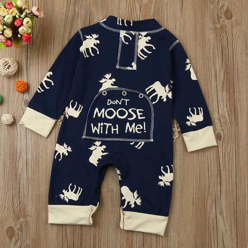 New Baby deer print long-sleeved khab Toddler