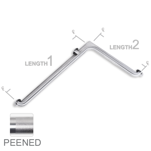 AJW US130X-G2424L 24 X 24 In. Exposed Flange- Left Handed- Peened Grip