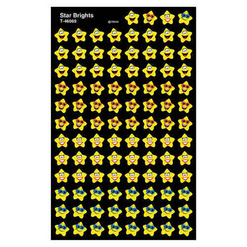 Trend Enterprises T-46069-6 Supershapes Stickers Star Brights - Pack o