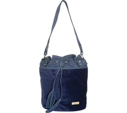 Main Aryana Adi-12-Bl Chic Blue Drawstring Bucket Style Zip Closure Womens  image