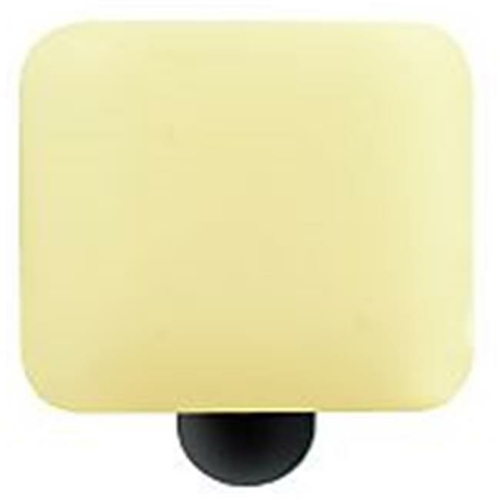 Hot Knobs HK1040-KB Marzipan Striker Square Glass Cabinet Knob - Black