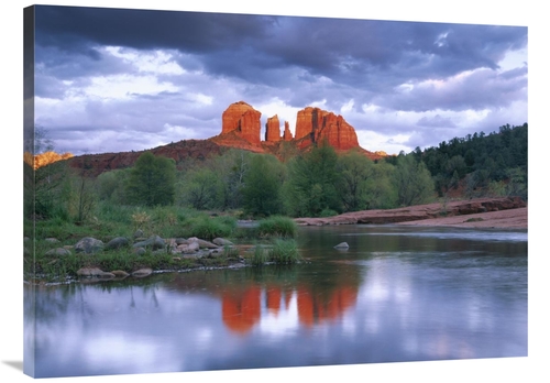 Global Gallery GCS-397218-3040-142 30 x 40 in. Cathedral Rock Reflecte