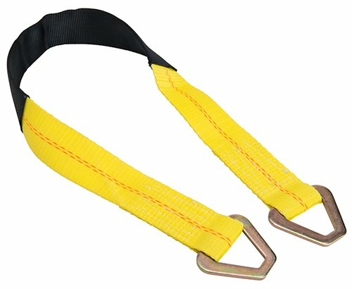 2 x 60 in. Axle Straps with Abrasive Sleeve & Delta Ring, Yellow -