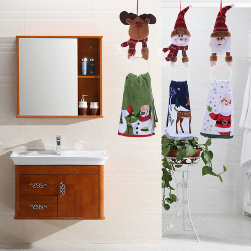 Cute Christmas Round Ring Toilet Circular Towel