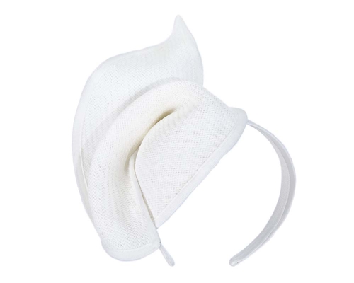 White fashion pillbox fascinator hat for races  MA564W