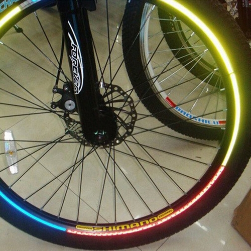 Fluorescent MTB Bike Bicycle Sticker Cycling Wheel