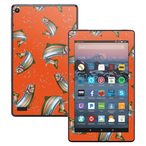 MightySkins AMKF717-Trout Collage Skin for Amazon Kindle Fire 7 2017 -