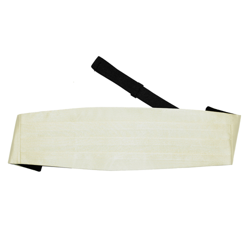 Plain Satin Cummerbund - Ivory