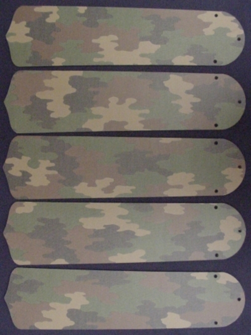 Ceiling Fan Designers 52SET-KIDS-CAMOG Camoflauge Green 52 in. Ceiling