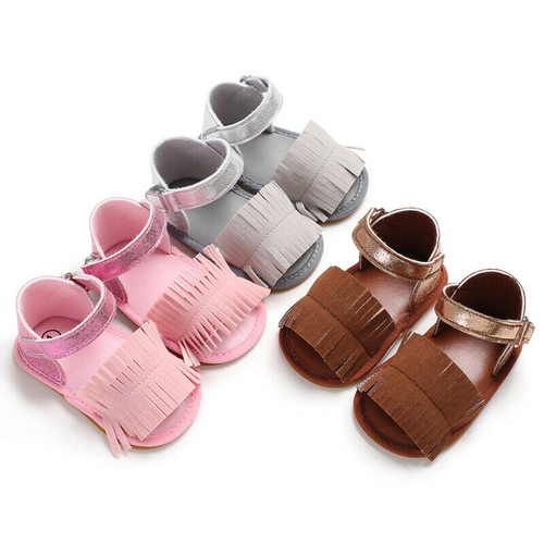 Summer Cute Infant Baby Girl Tassel Sandals Shoes