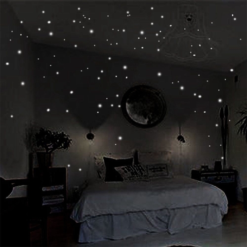 Glow In The Dark Star Wall Stickers 2 Sheets Round