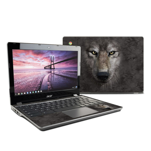 The Mountain AC74-GRY-WOLF Acer Chromebook C740 Skin - Grey Wolf