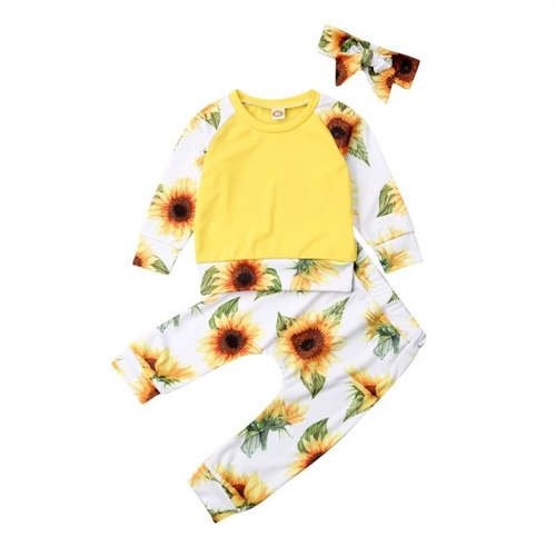 0 3Y Autumn Kids Baby Girls Outfits Clothes Sets