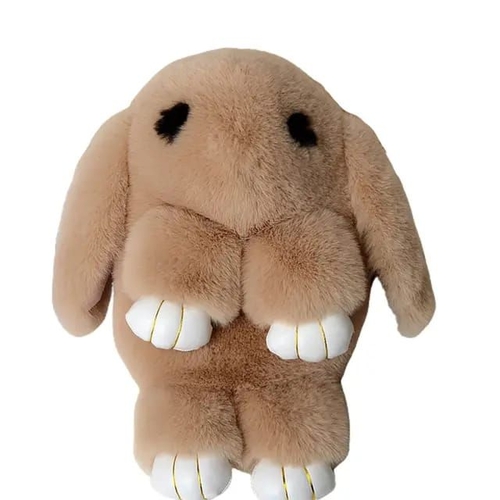 Rabbit Faux Fur Backpack Bunny Hare Shoulder Bags - Khaki Rabbit
