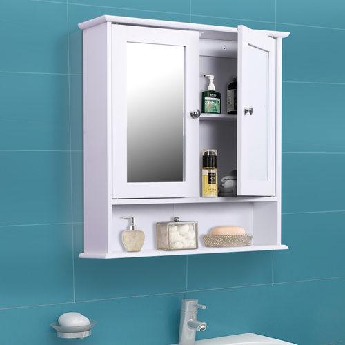 kleankin Wall-mounted Medicine Cabinets Bathroom Living Room Organizer