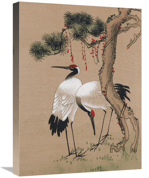 Global Gallery GCS-110204-1824-142 18 x 24 in. Two Cranes Art Print - 