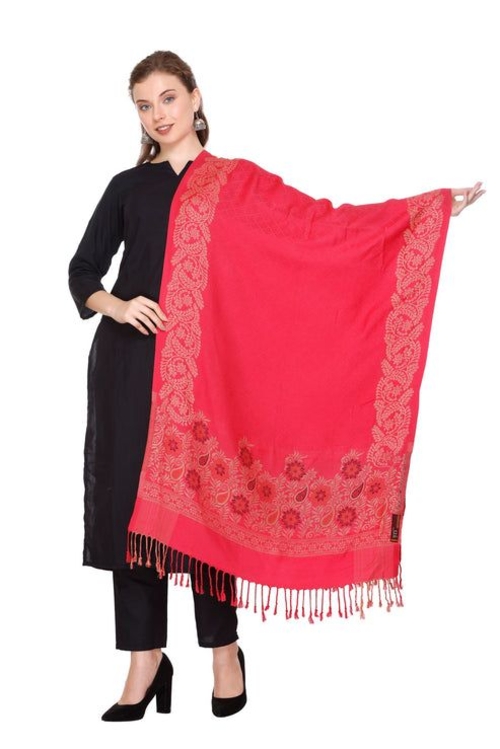 Carrot Viscose Stole For Women.