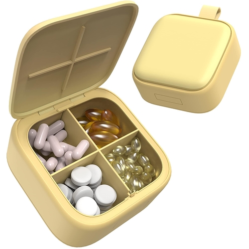 Travel Medicine Pill Organizer Small Pill Box for Purse Mini Pill Case