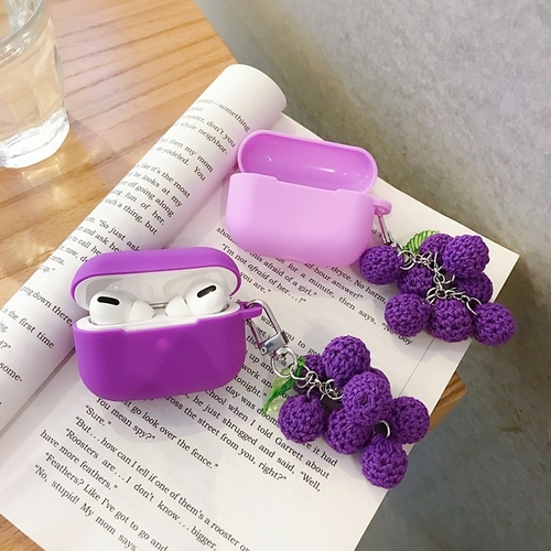 Grape AirPods Pro Case Fruit Pendant Silicone Soft