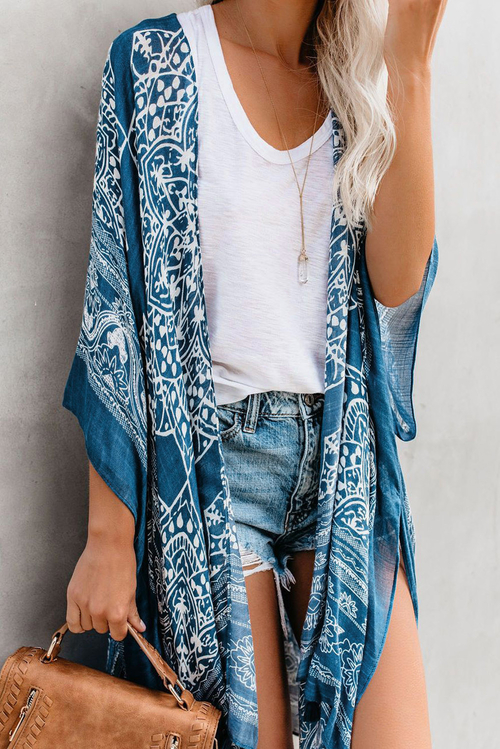 Blue Anja Tassel Kimono