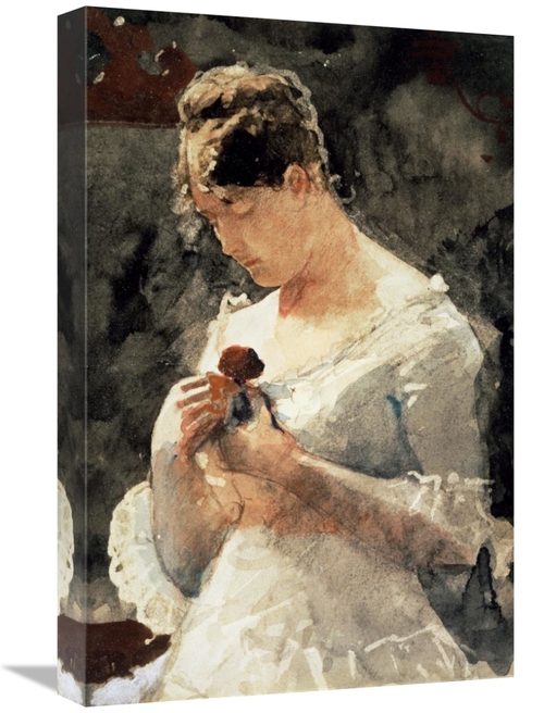 Global Gallery GCS-278038-22-142 22 in. Woman with a Rose Art Print - 