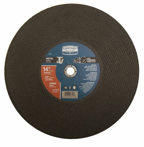 Century Drill & Tool 8720 Abrasive Saw Blades High Speed - 14 x 0.125 