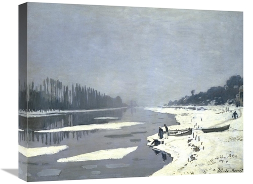 Global Gallery GCS-278658-22-142 22 in. Ice Floes on the Seine at Boug