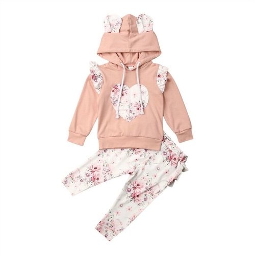 Pudcoco Autumn kids Baby Girl Tracksuit Hooded