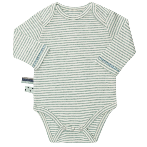 OrganicEra Organic Long Slevee Baby Bodysuit, Striped