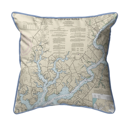 Betsy Drake HJ12272CT Chester River, MD Nautical Map Large Corded 