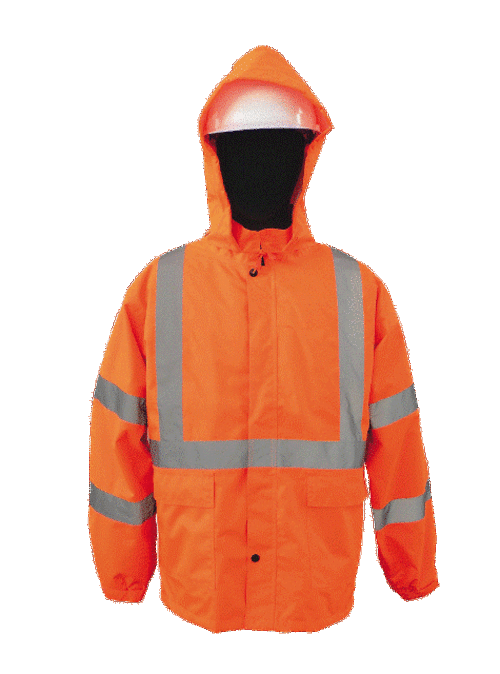 2W 730C-3 3XL 100 Percent Waterproof Rain Jacket - Orange- 3 Extra Lar