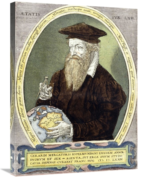 Global Gallery GCS-267810-30-142 30 in. Gerard Mercator Art Print - Be