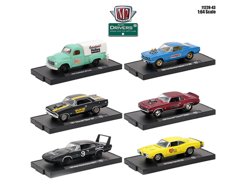 Drivers 6 Cars Set Release 43 In Blister Packs 1/64 Diecast Model Cars
