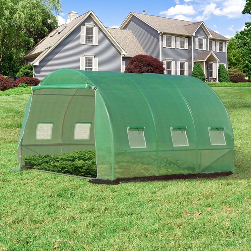 Outsunny Large Walk-in Polytunnel Greenhouse Outdoor Any