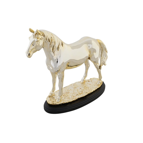 Decorative Figure DKD Home Decor Horse Black Golden Resin (30 x 11,5 x