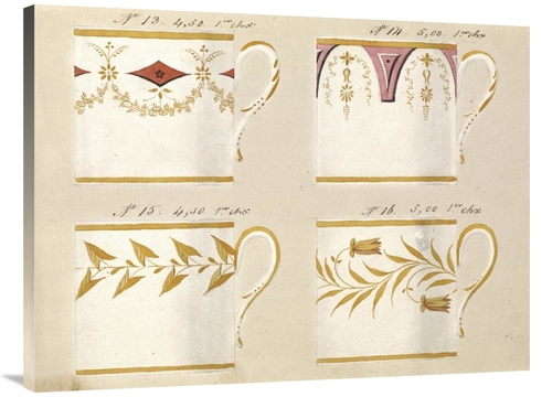 Global Gallery GCS-454922-3040-142 30 x 40 in. Quatre Tasses Du 1er Ch