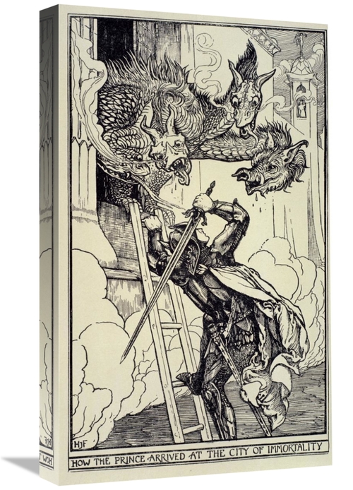 22 in. How the Prince Arrived at the City of Immortality Art Print - H