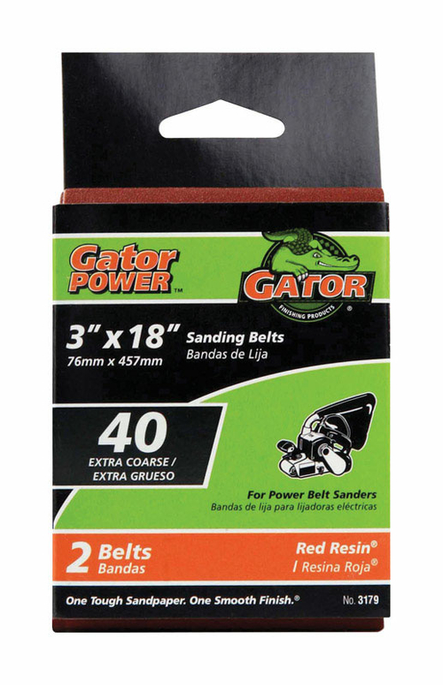 Ali Industries 2464410 3 x 18 in. Aluminum Oxide Power Sanding Belts&#