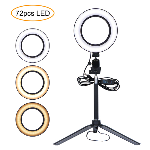 LED Selfie Ring Light Dimmable LED Ring Lamp Video Camera Phone Light