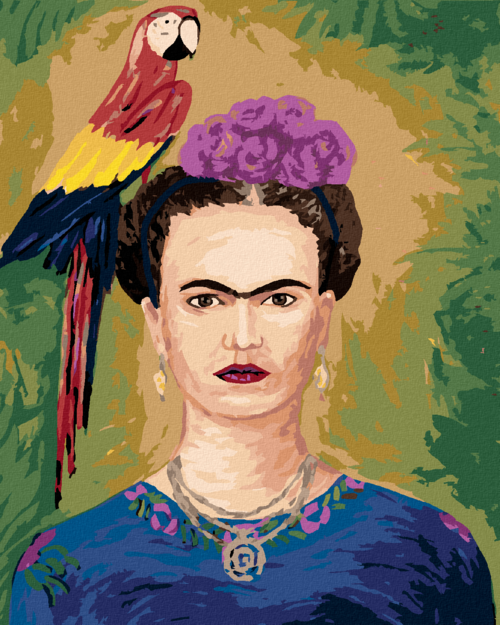 Paint by Numbers - FRIDA KAHLO AND A PARROT