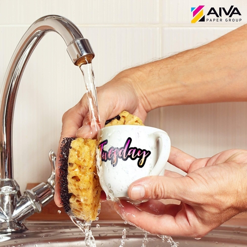 Printable Vinyl Sticker Paper for Laser Printer  Glossy White  50