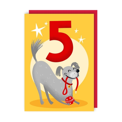 Dog Five Age Birthday Card (Pack of 6)