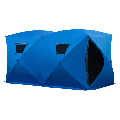 Outsunny Fishing Tent 5-8 Person Pop-up Ice Shelter Ice Fishing Tent