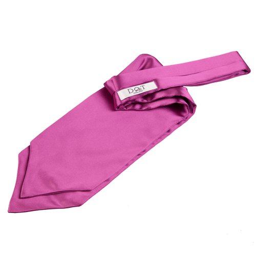 Plain Satin Self-Tie Cravat - Mulberry