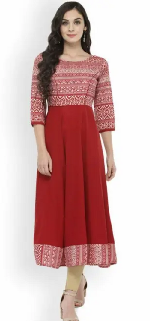 Women's Voguish Kurtis Color Red Size XXL