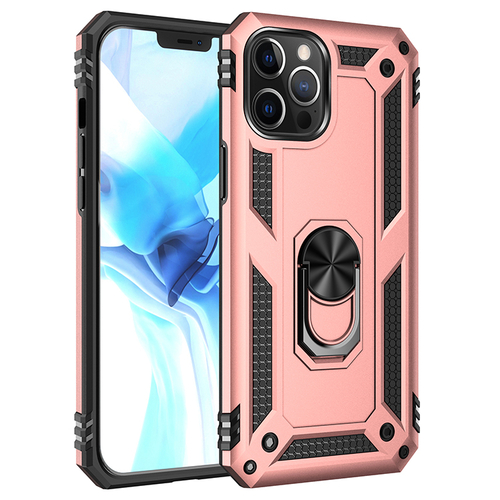 Tech Armor Ring Stand Grip Case with Metal Plate for iPhone 12 Pro Max