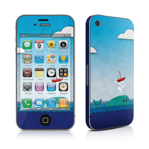 FP AIP4-WHALESAIL iPhone 4 Skin - Whale Sail