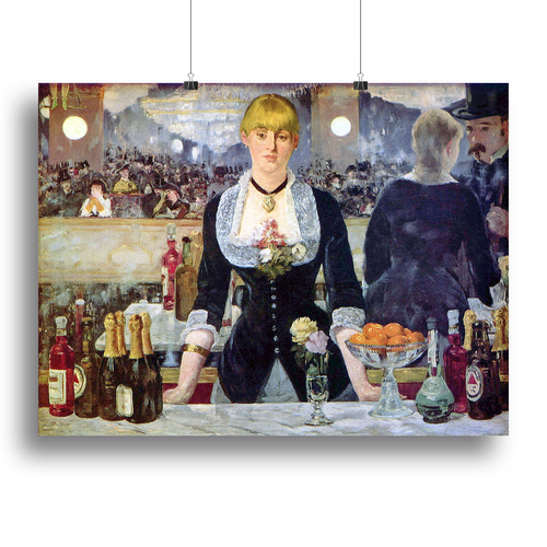 Bar in the Folies-Bergere by Manet Canvas Print or Poster